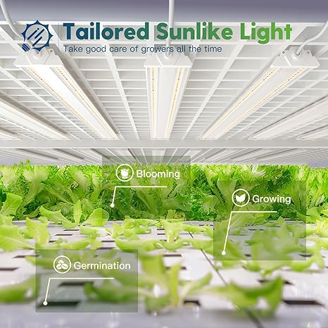 FREELICHT 3 Pack LED Grow Light, 4FT (2X 1FT) Grow Lights for Indoor Plants, Sunlike Full Spectrum, 60W+20W(2 x 10W), Linkable T8 Grow Light Strips for Greenhouse Plant Shelf Succulent Seeding 2 FREELICHT 3 Pack LED Grow Light, 4FT (2X 1FT) Grow Lights for Indoor Plants, Sunlike Full Spectrum, 60W+20W(2 x 10W), Linkable T8 Grow Light Strips for Greenhouse Plant Shelf Succulent Seeding - Image 2