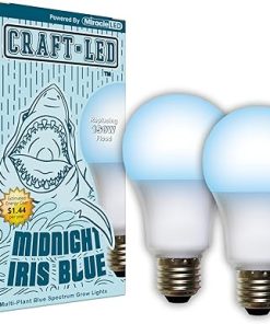 Miracle LED Craft LED Midnight Iris Blue Spectrum Multi-Plant Grow Light Bulb Replacing 150W (2-Pack)