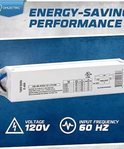 OHLECTRIC (2 Pack) Replacement for Keystone KTEB-132-1-TP-EMI 1 Lamp T8 Electronic Fluorescent Ballast | 120V Input with Rapid Start Operation | UL Listed with EMI Protection 2