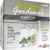 Miracle LED Kitchen Gardener DesignerLine Indoor Grow Kit Part #603722-Includes 2 Absolute Daylight Full Spectrum 100W Replace Grow Bulbs & 1 2-Socket Silver Hanging Lights with Shade & Timer (6-Pack) 3