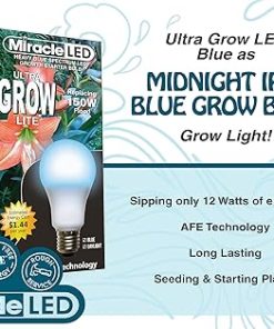Miracle LED Craft LED Midnight Iris Blue Spectrum Multi-Plant Grow Light Bulb Replacing 150W (2-Pack) 2