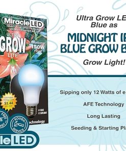 Miracle LED Craft Lighting Midnight Iris Blue Spectrum LED Grow Light Bulb Replacing 150W (24-Pack) 2