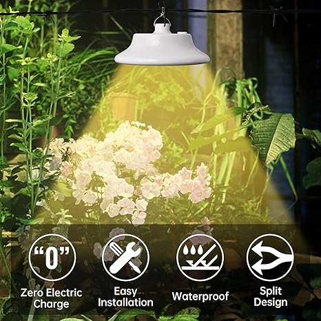 New Solar Grow Lights – Full Spectrum Solar Powered Hanging Grow Light Bulb for Greenhouse, Balcony, Garden, Gazebo 2 New Solar Grow Lights - Full Spectrum Solar Powered Hanging Grow Light Bulb for Greenhouse, Balcony, Garden, Gazebo - Image 2