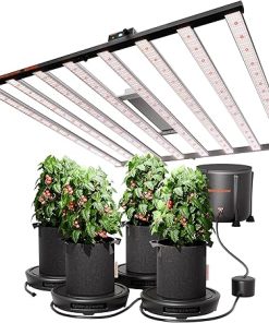 Spider Farmer SE1000W 5x5ft LED Grow Lights 4-Pack Self-Watering System Auto Watering Fabric Pot Base Bundle
