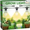 SANSI LED Grow Lights for Indoor Plants, Lifetime Free Bulb Replacement, 450W Full Spectrum Gooseneck Clip Plant Grow Light, Plant Light with Timer 4/8/12 Hrs + 3Pack 10W Grow Light Bulb 3