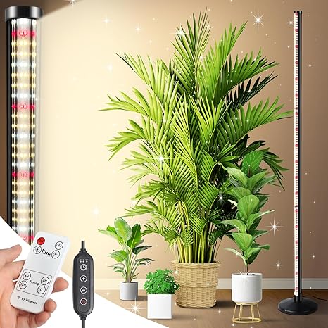 Standing Grow Lights for Indoor Plants with Remote|Timer, 6000K 243 LEDs Full Spectrum 48″ Tall Plant Light for Indoor Growing, Wide Coverage Standing Grow Lights for Indoor Plants with Remote|Timer, 6000K 243 LEDs Full Spectrum 48" Tall Plant Light for Indoor Growing, Wide Coverage
